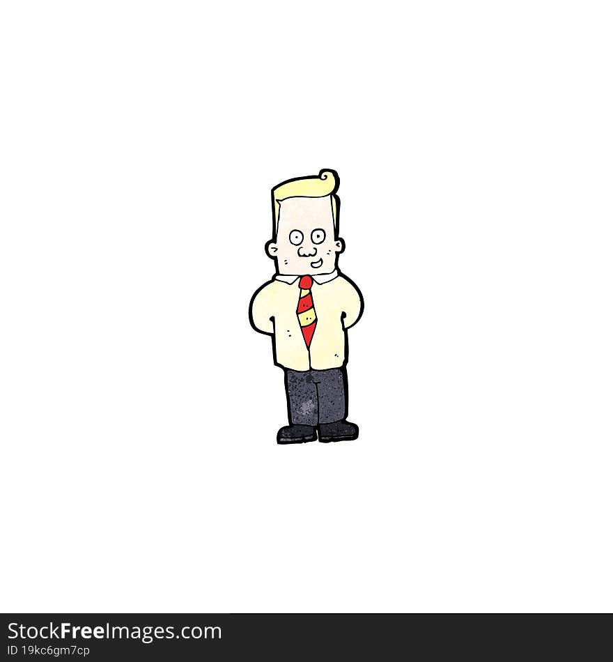 Cartoon Friendly Office Guy