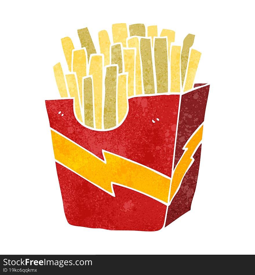 Retro Cartoon French Fries