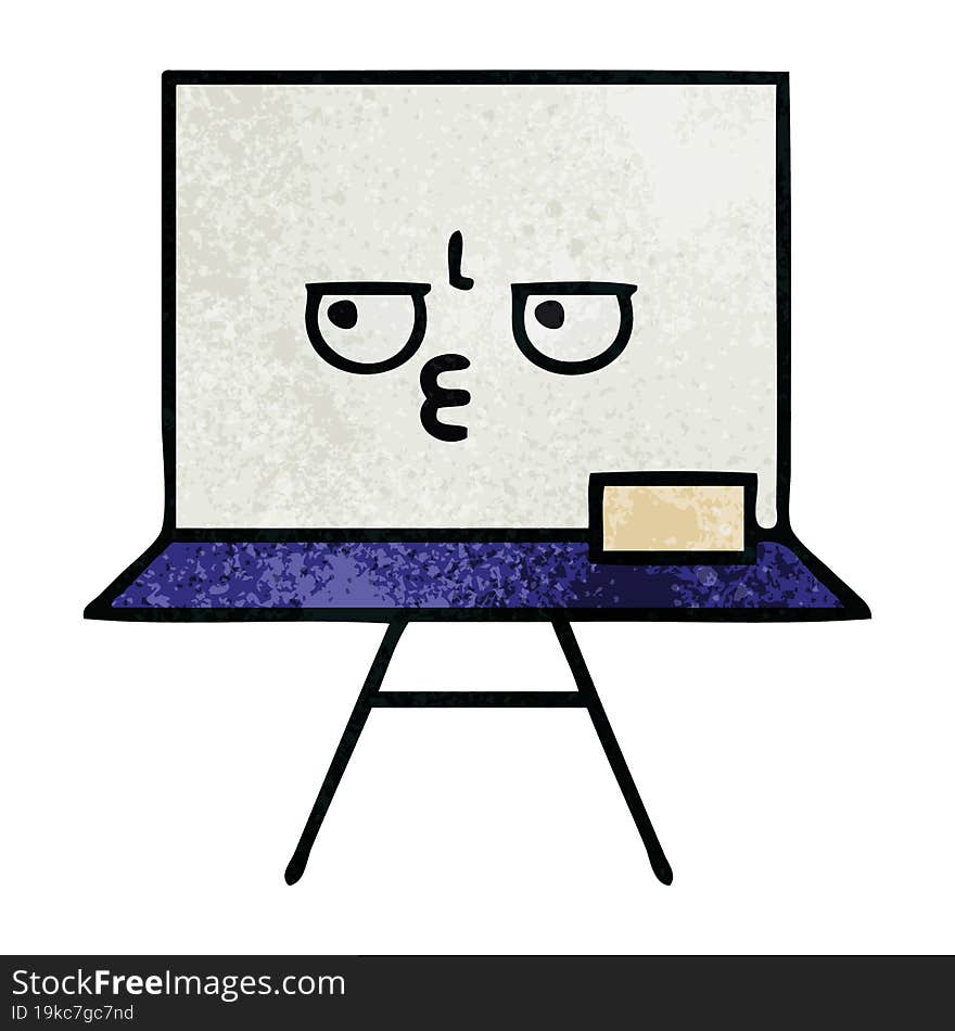 retro grunge texture cartoon white board