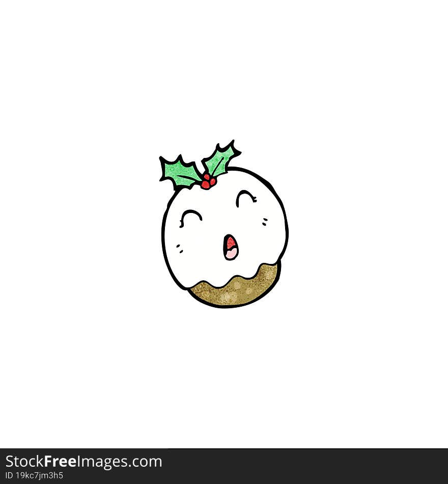 cartoon christmas pudding