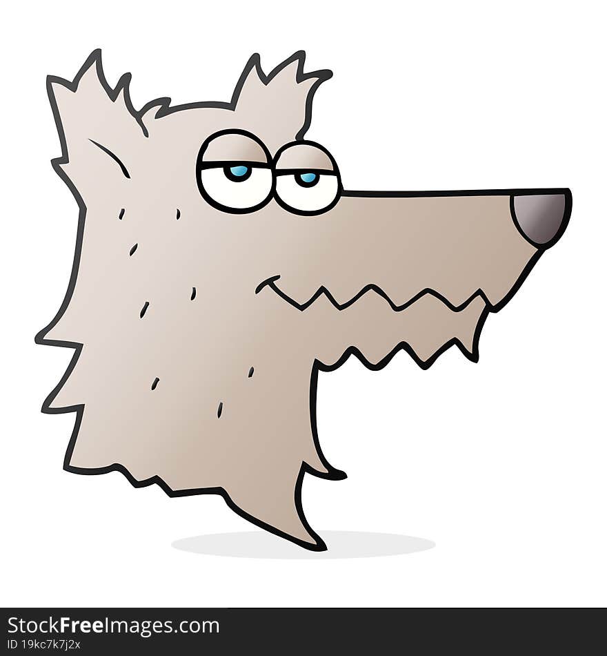 cartoon wolf head