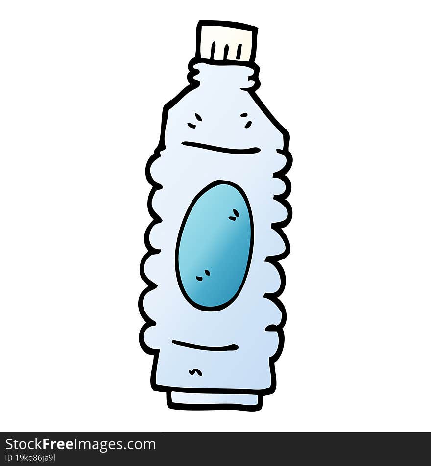 Cartoon Doodle Water Bottle