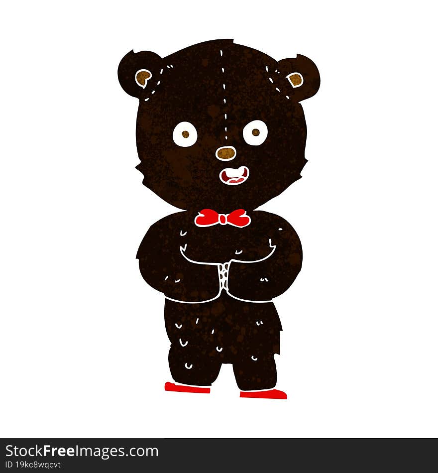 cartoon teddy black bear