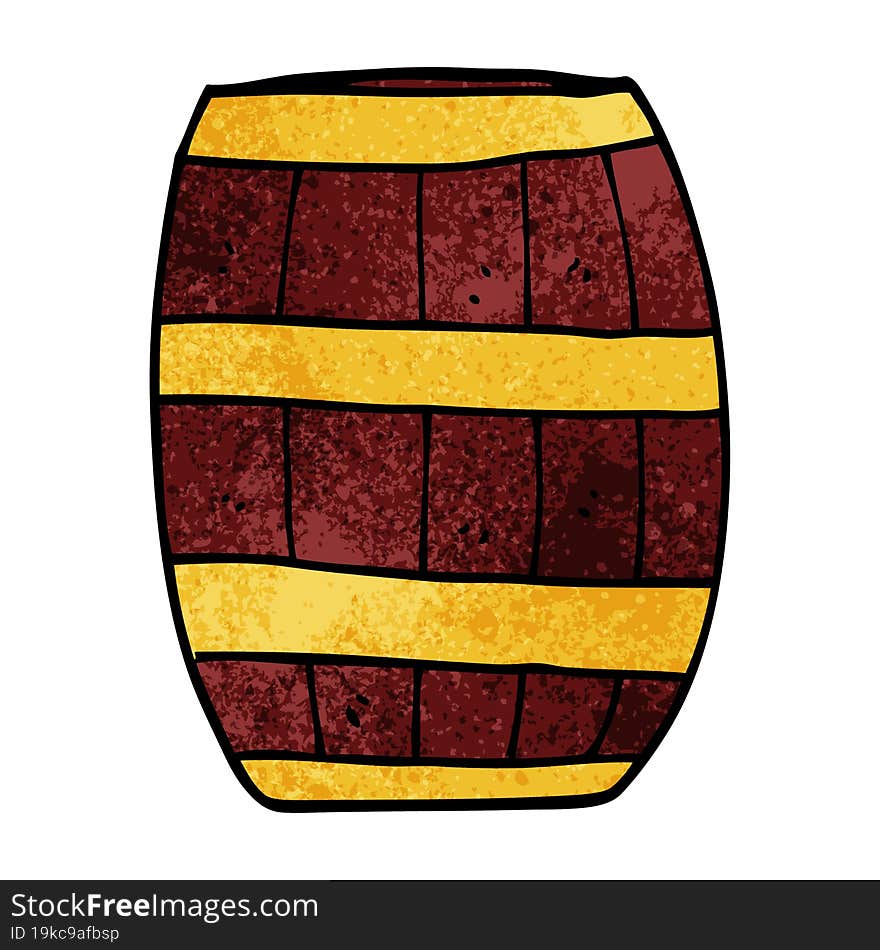 cartoon doodle of a barrel