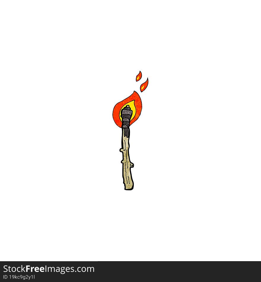 flaming torch cartoon