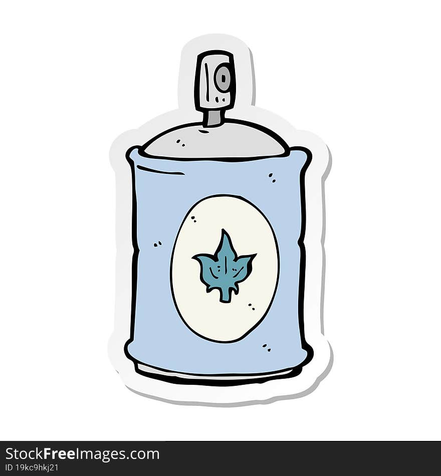 Sticker Of A Cartoon Fragrance Spray