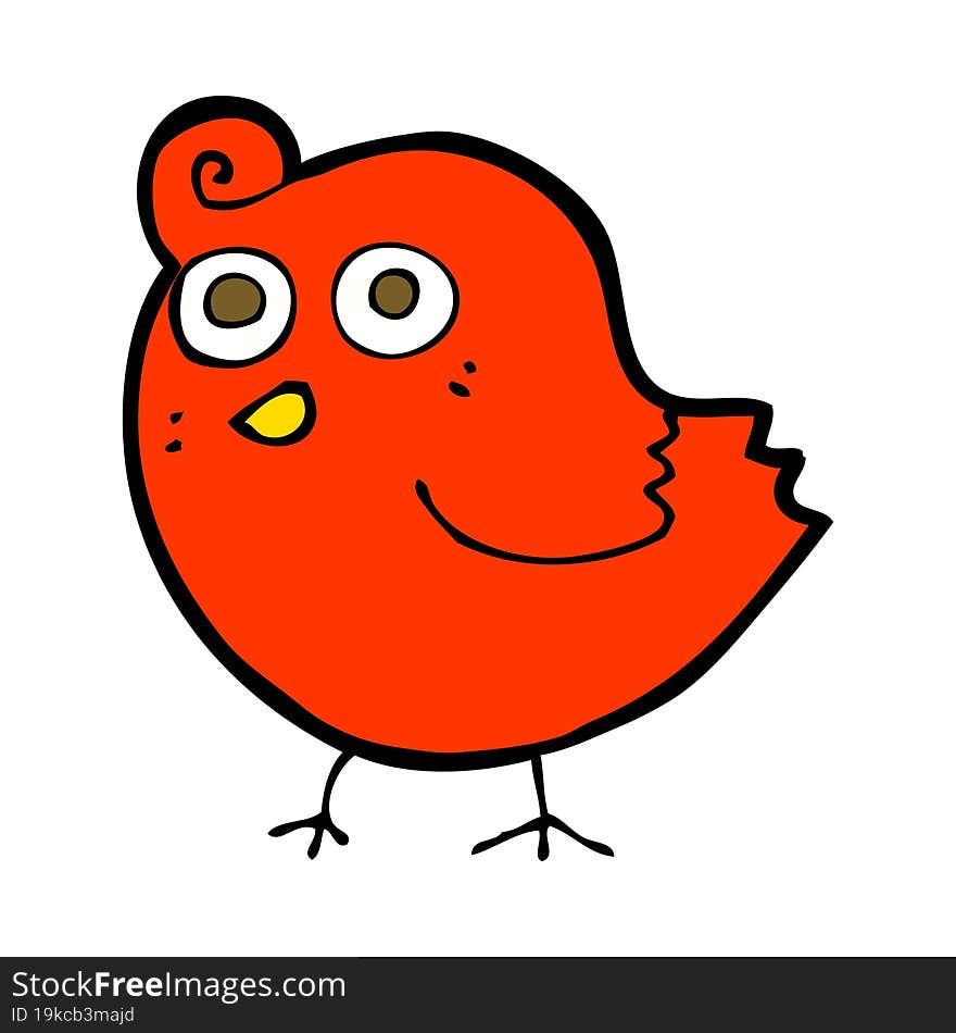 funny cartoon bird