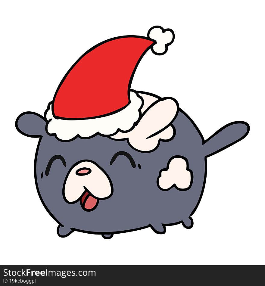 Christmas Cartoon Of Kawaii Dog