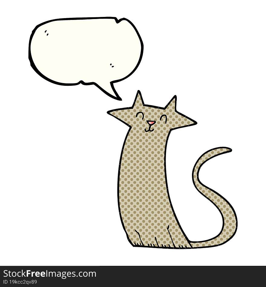 comic book speech bubble cartoon cat