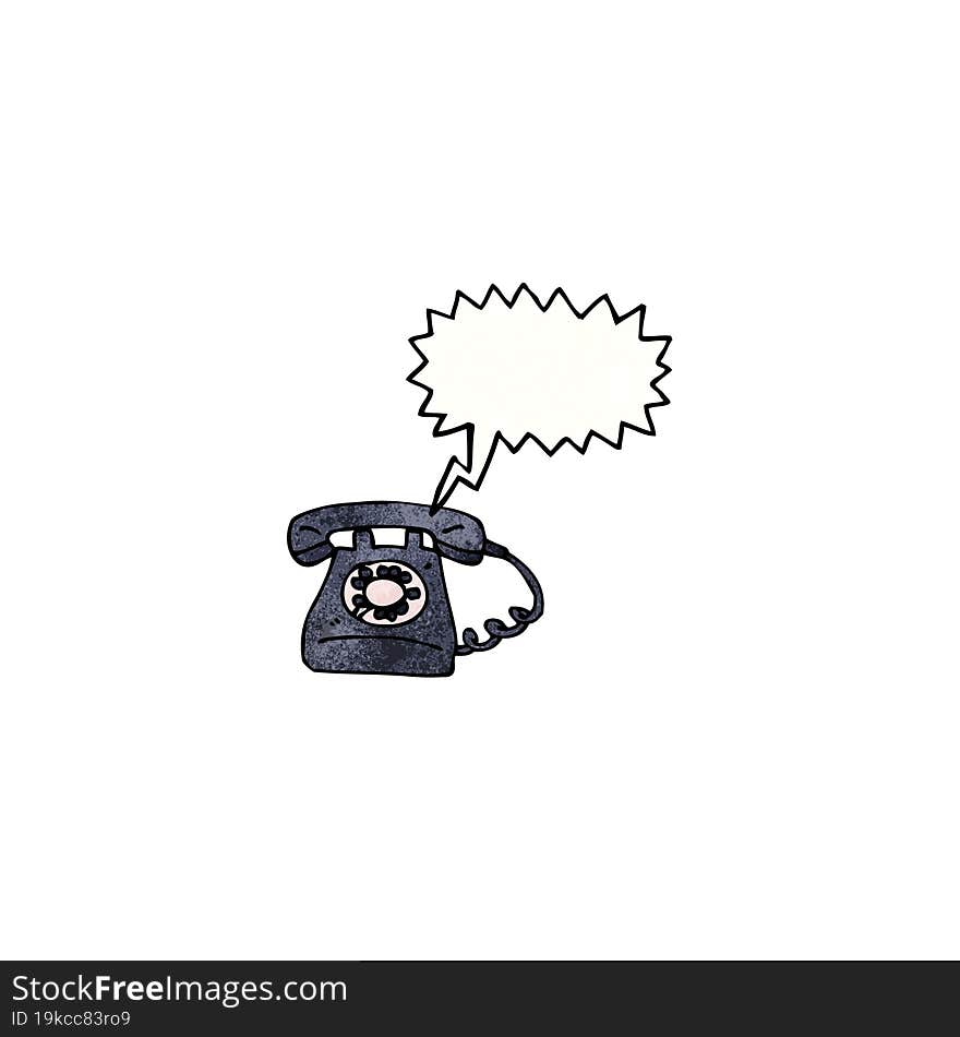 retro telephone cartoon