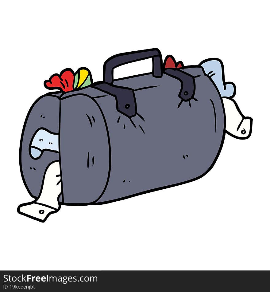 cartoon luggage. cartoon luggage