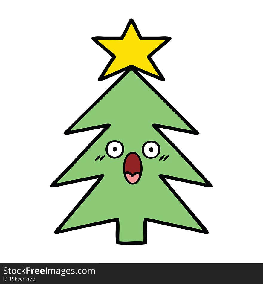 cute cartoon christmas tree