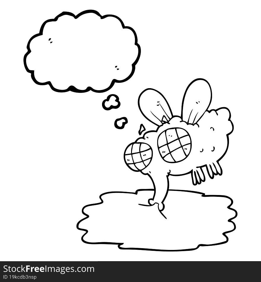 Thought Bubble Cartoon Gross Fly