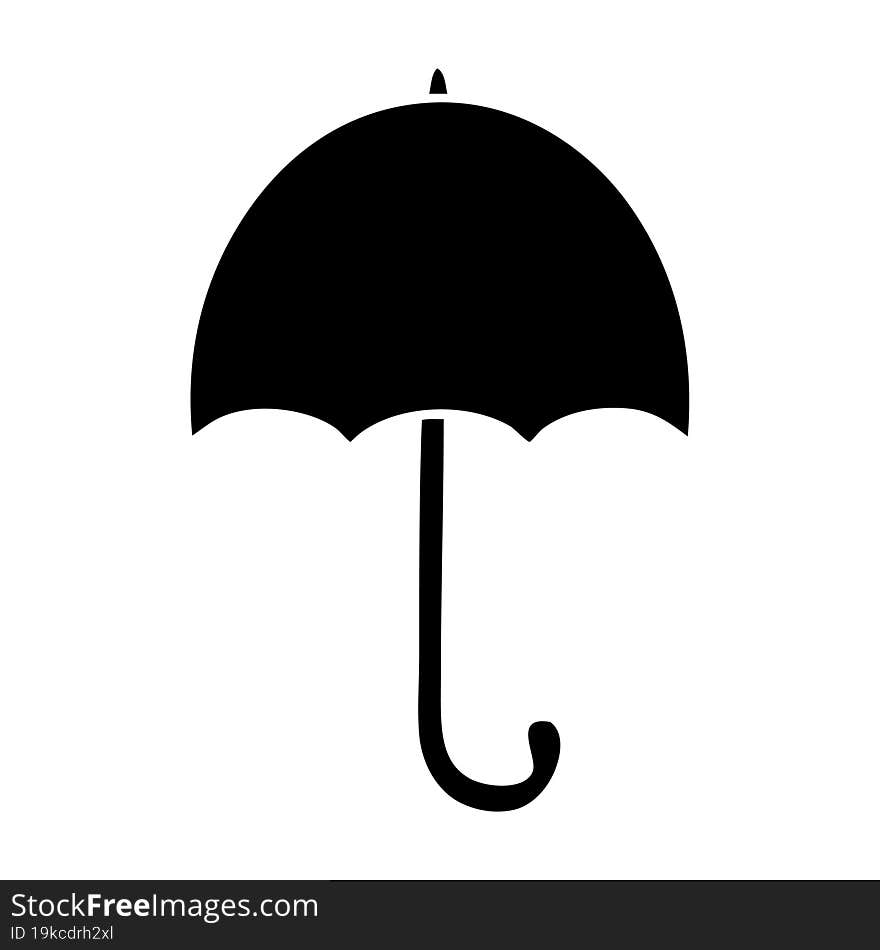 line drawing cartoon open umbrella