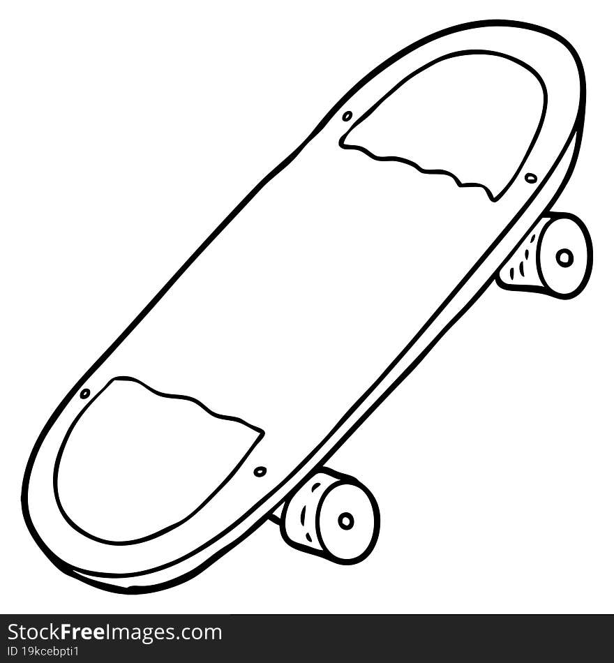 cartoon skateboard. cartoon skateboard