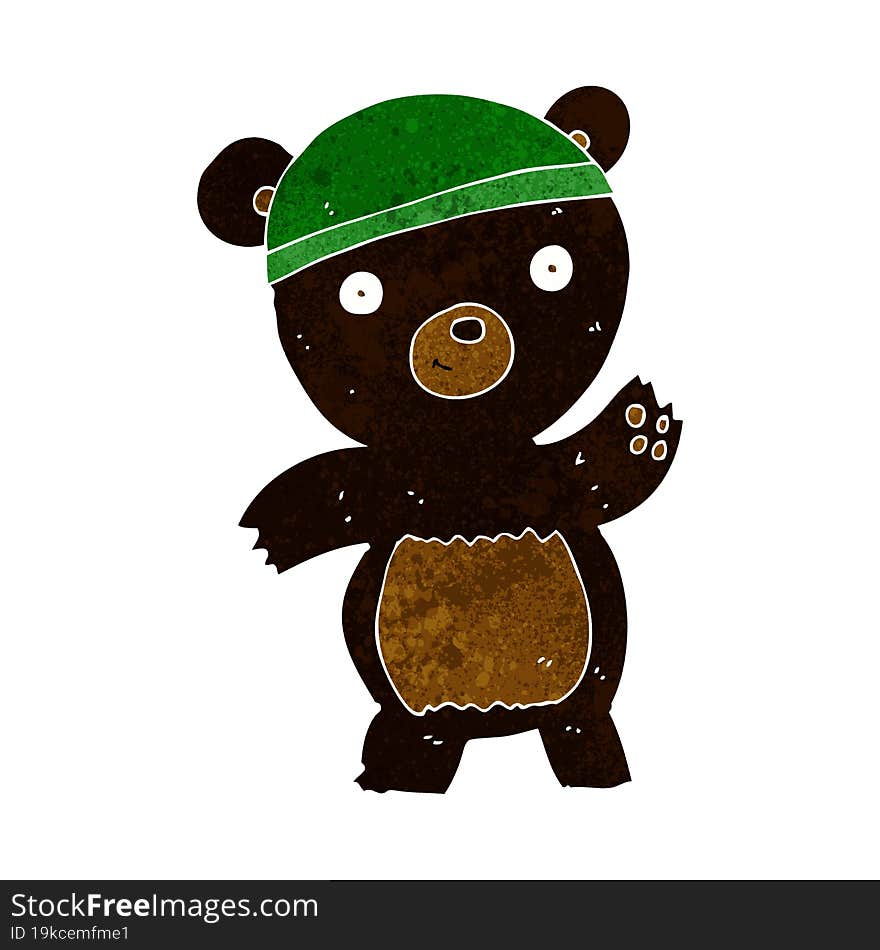 Cute Cartoon Black Bear