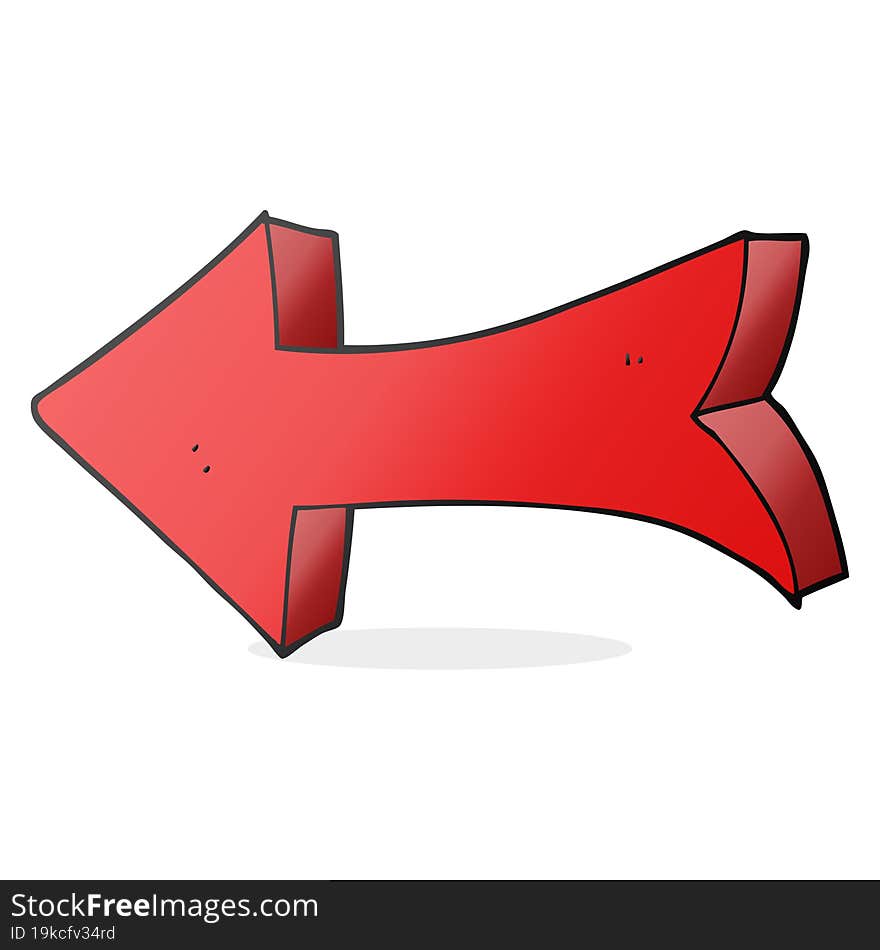 cartoon pointing arrow