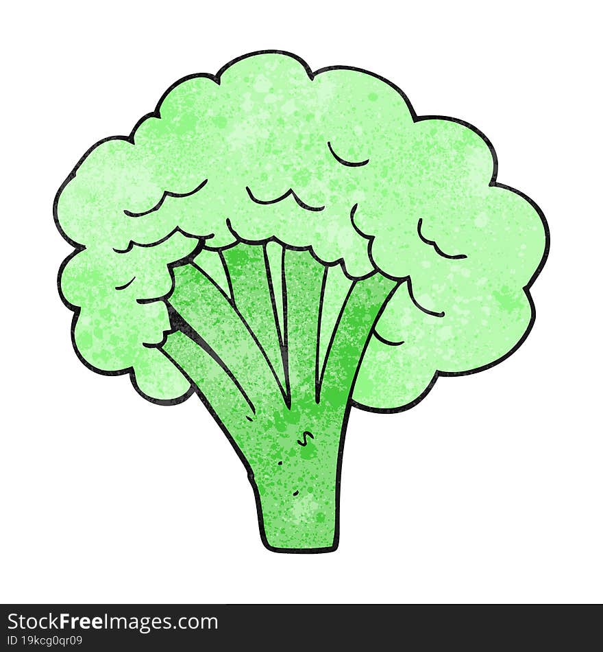 Textured Cartoon Broccoli