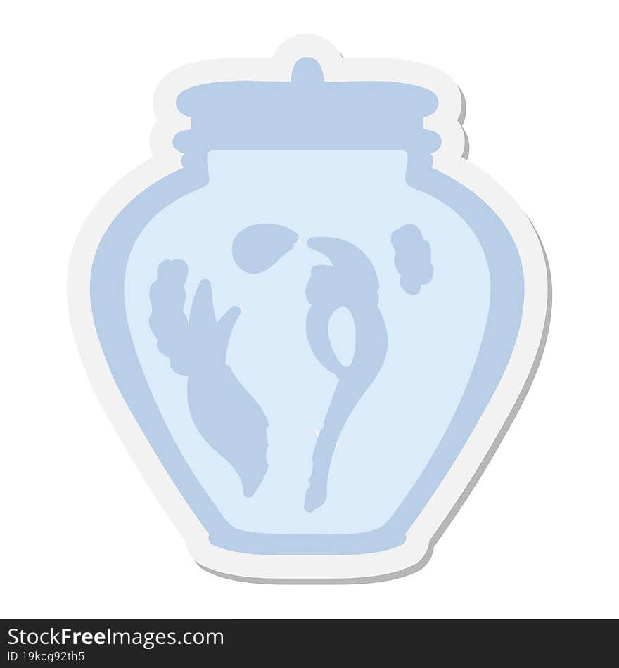 jar of spell ingredients sticker