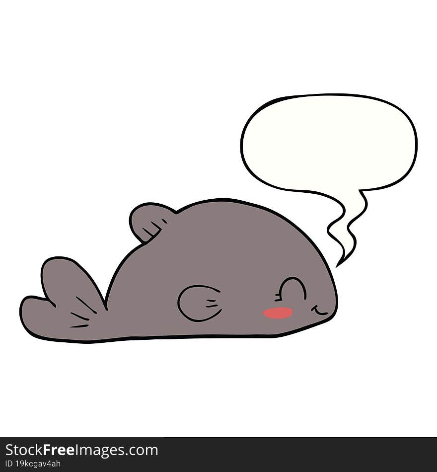 cartoon fish and speech bubble