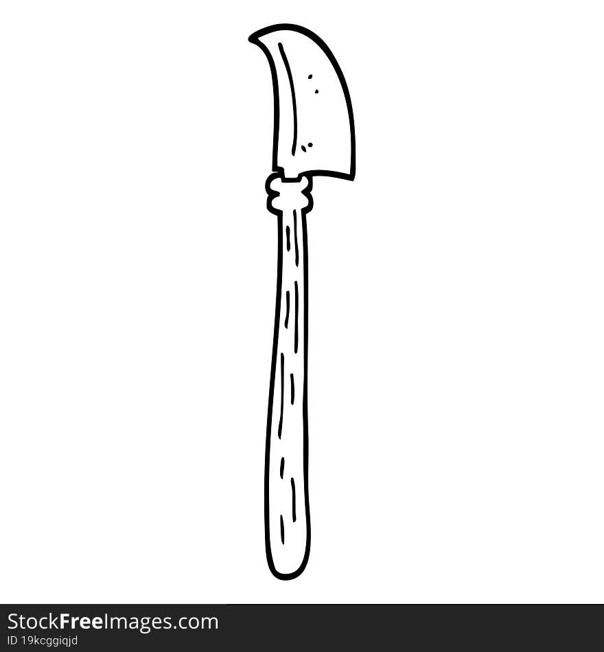 Black And White Cartoon Dagger