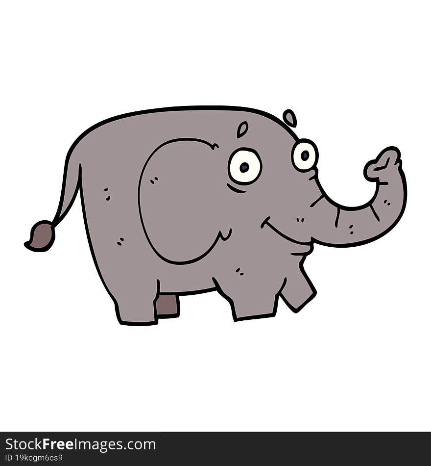 cartoon doodle funny elephant