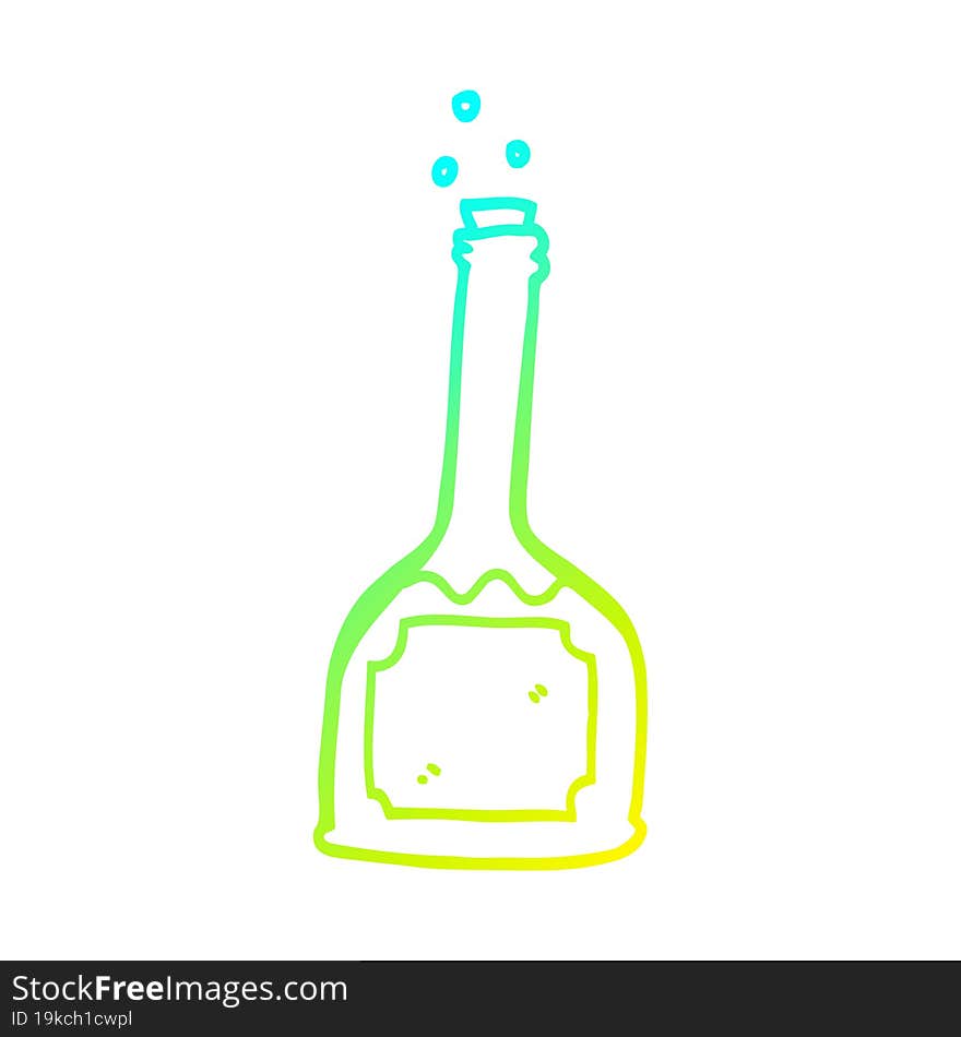 Cold Gradient Line Drawing Cartoon Magic Potion