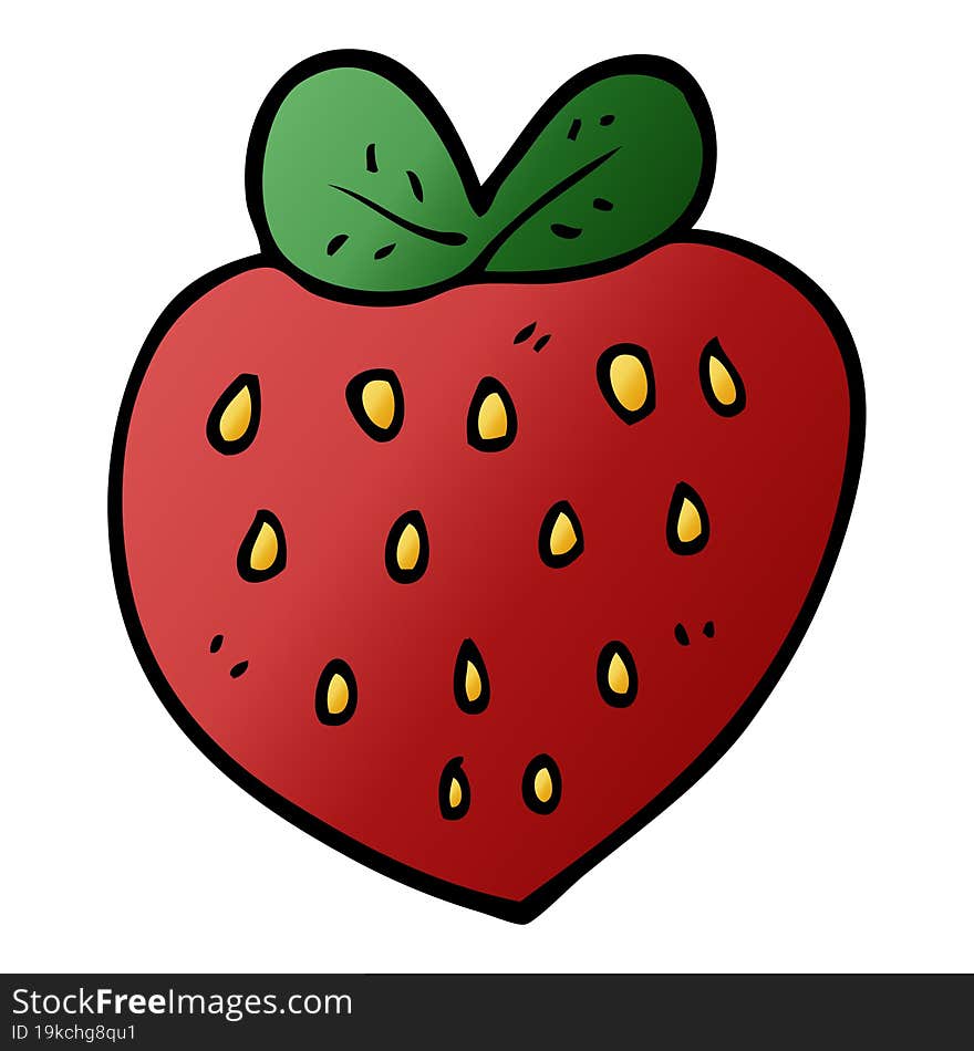 cartoon doodle strawberry fr