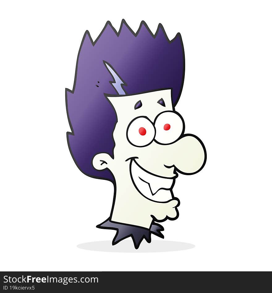 cartoon grinning vampire