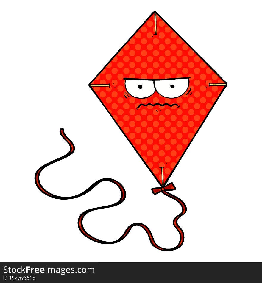 cartoon angry kite. cartoon angry kite