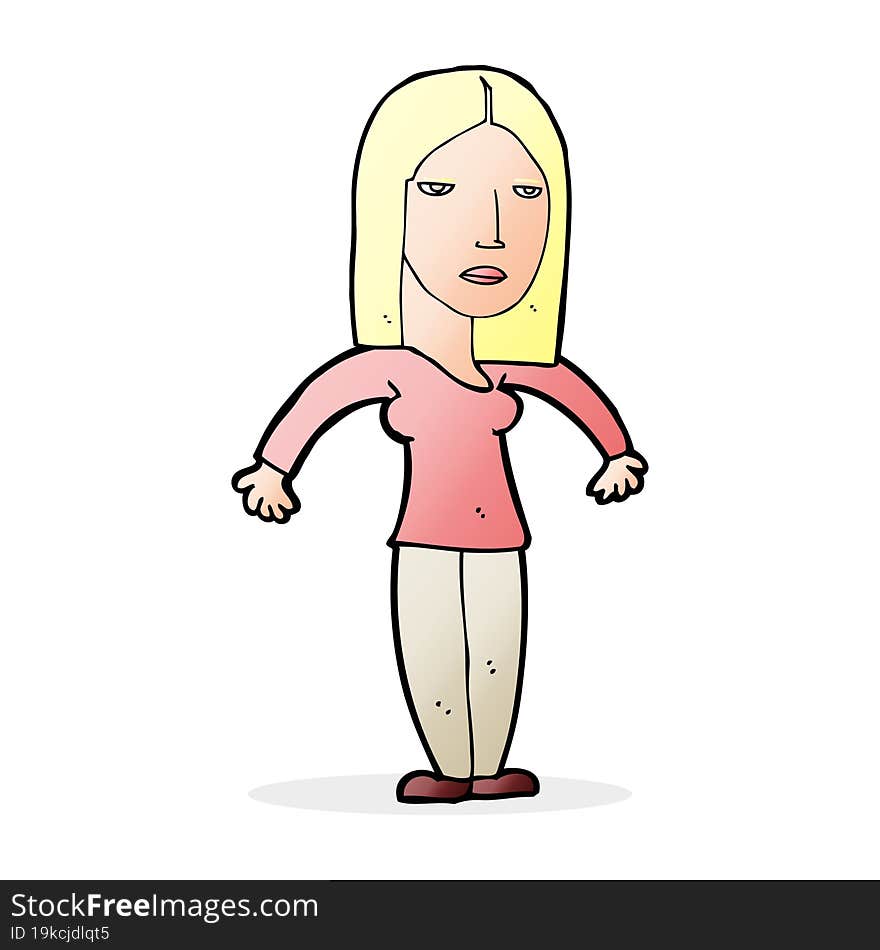 cartoon annoyed woman