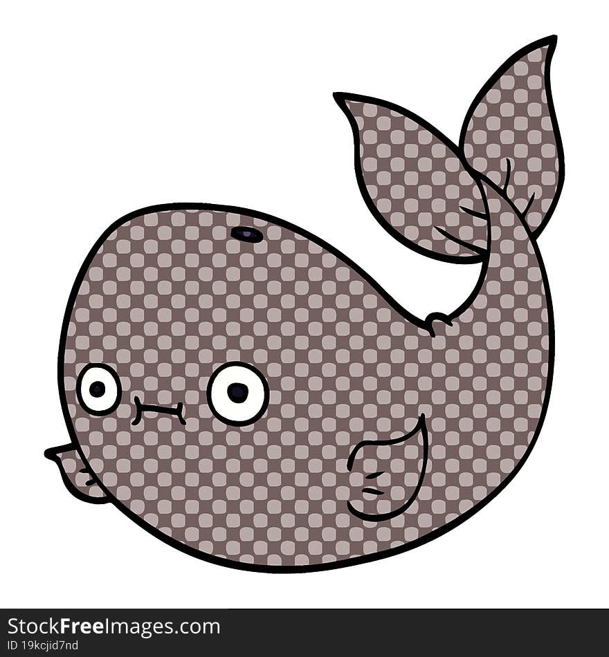 Cartoon Doodle Whale