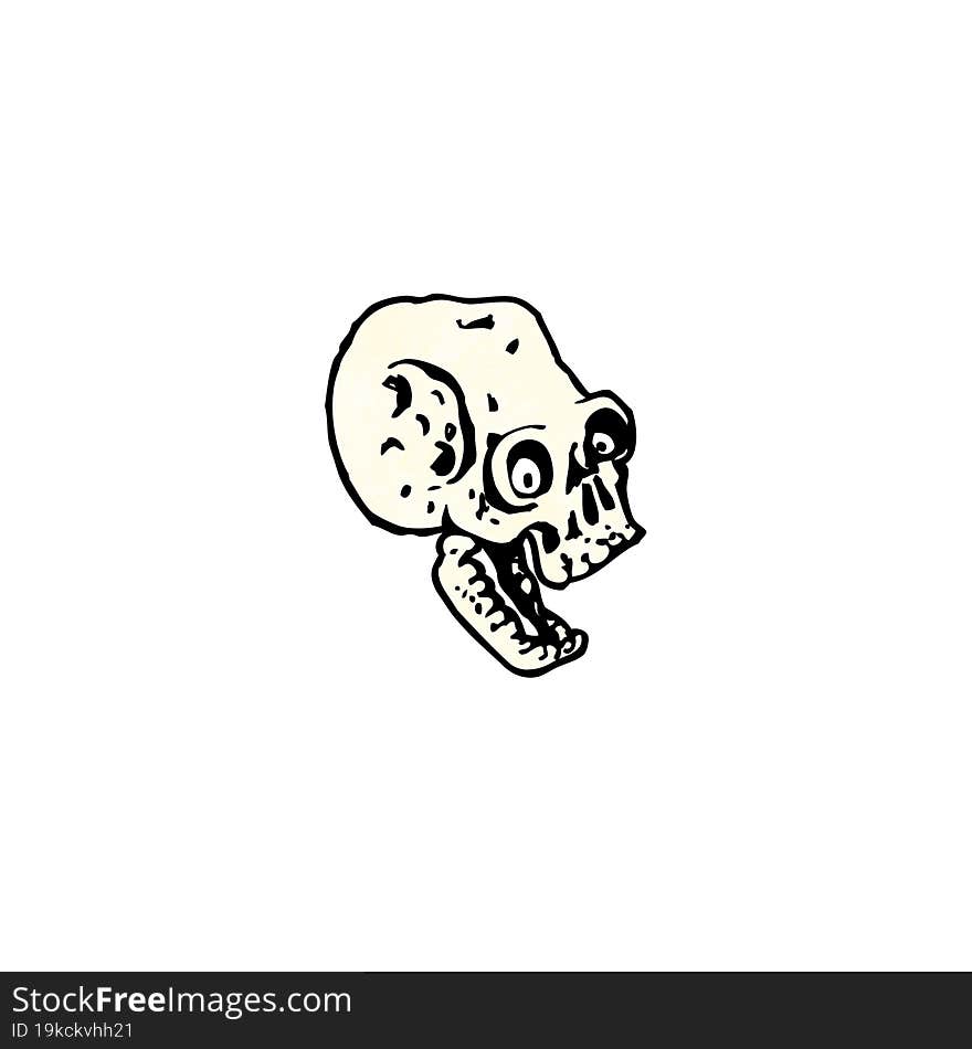 cartoon scary skull