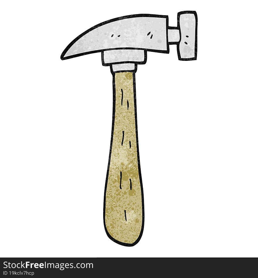 textured cartoon hammer