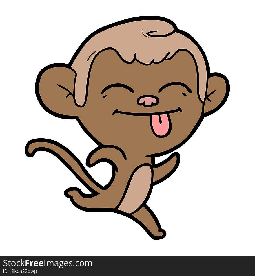 funny cartoon monkey. funny cartoon monkey