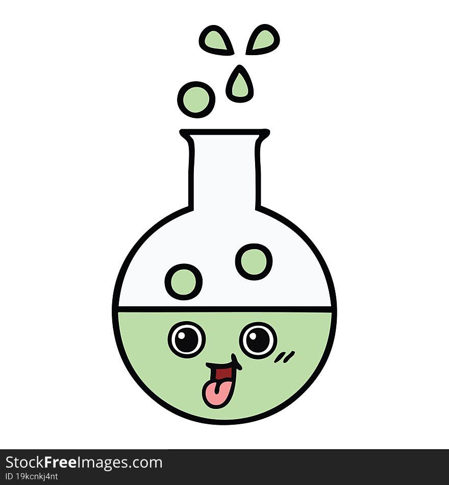 Cute Cartoon Test Tube