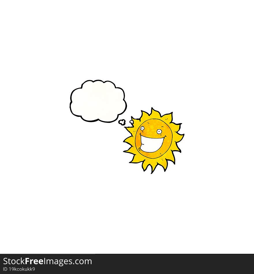 cartoon sun grinning