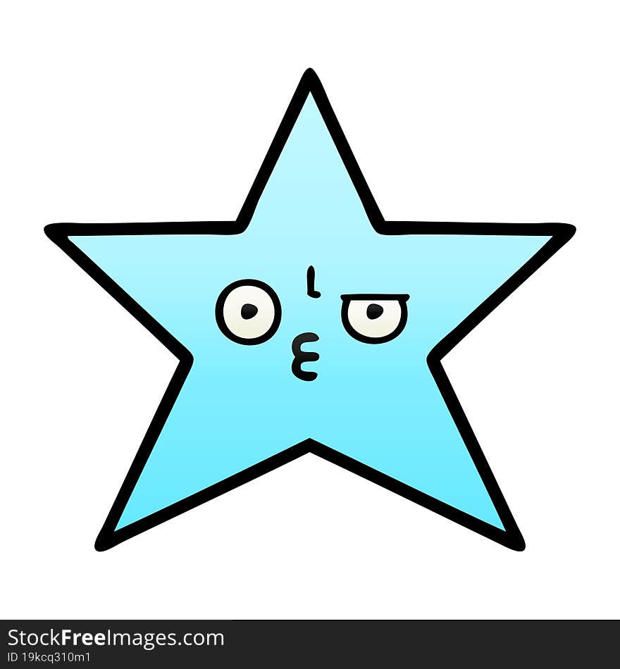 gradient shaded cartoon of a star fish