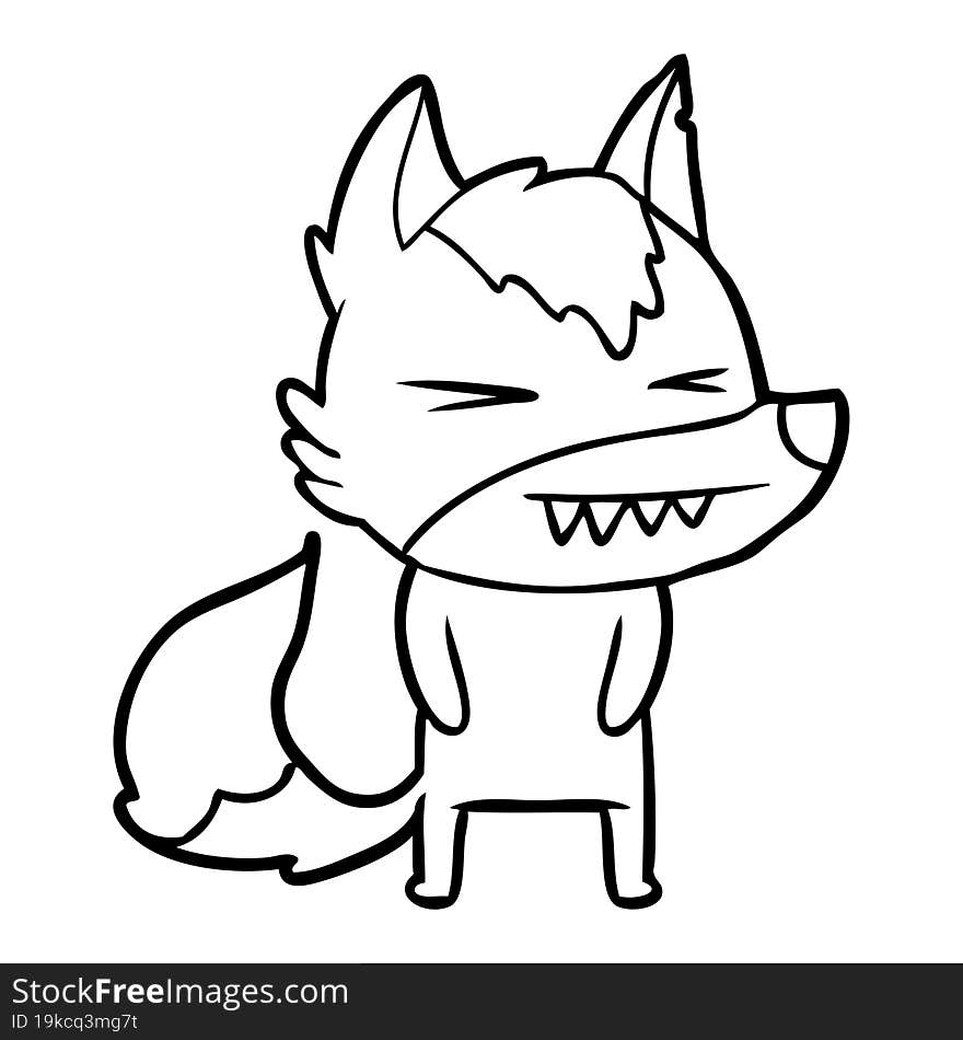 angry wolf cartoon. angry wolf cartoon