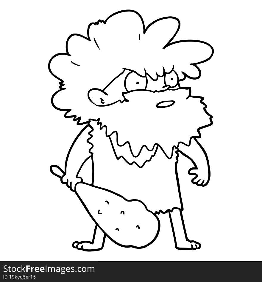 cartoon cave man. cartoon cave man