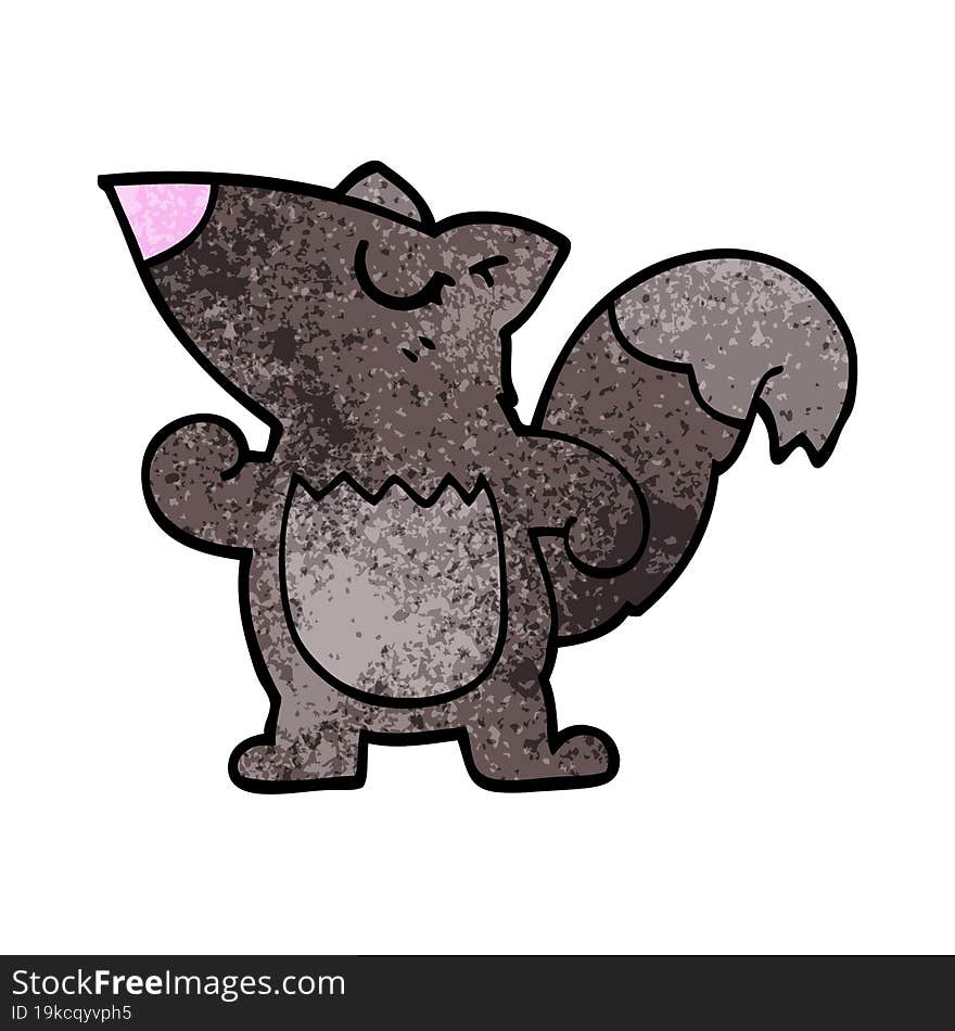 cartoon doodle squirrel