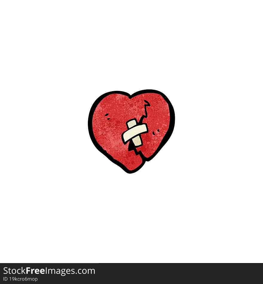 cartoon broken heart