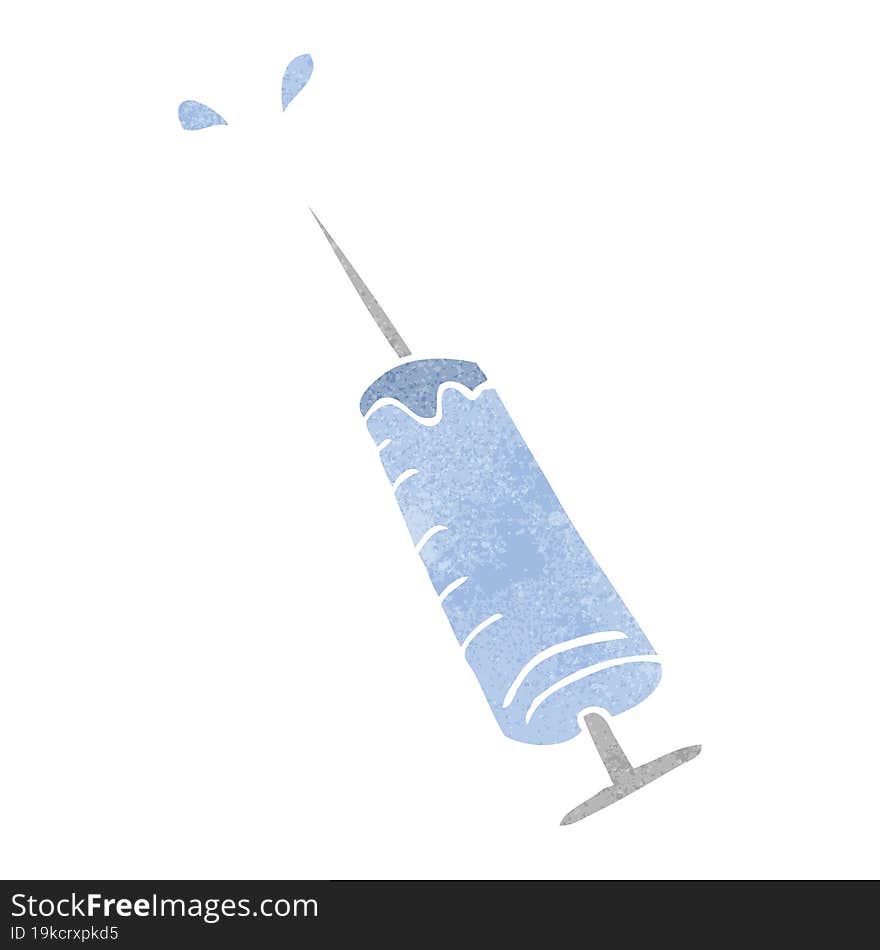 Retro Cartoon Medical Needle