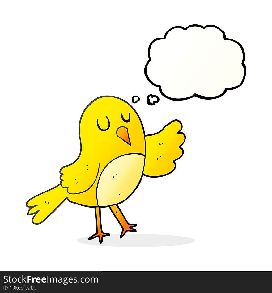 Thought Bubble Cartoon Bird