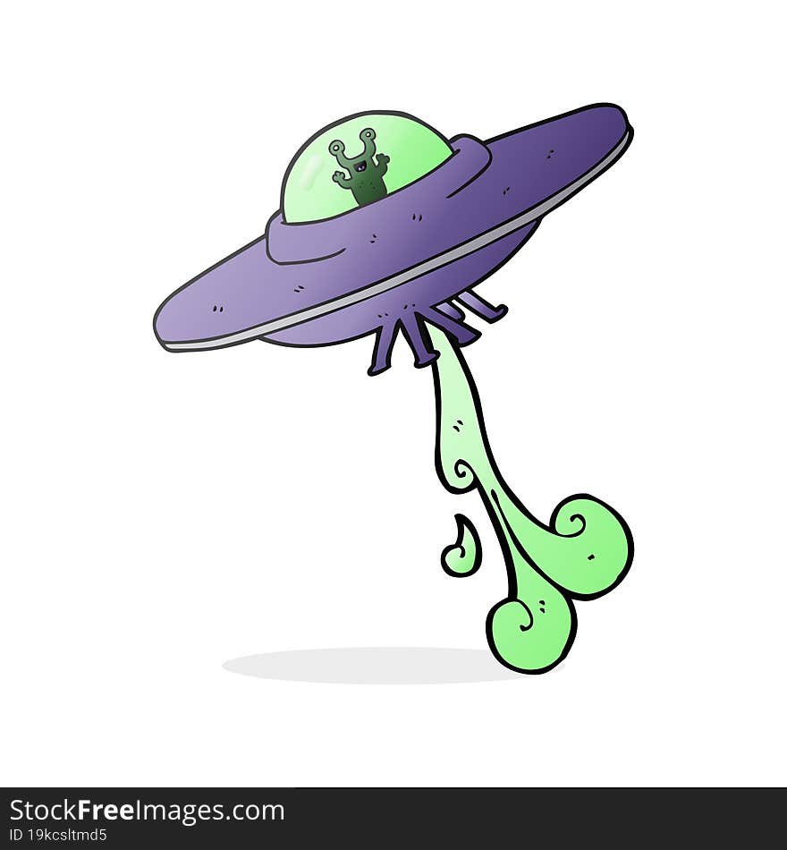 cartoon alien spaceship