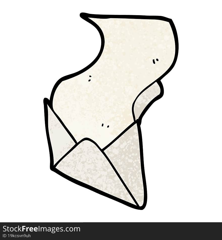 cartoon letter and envelope. cartoon letter and envelope