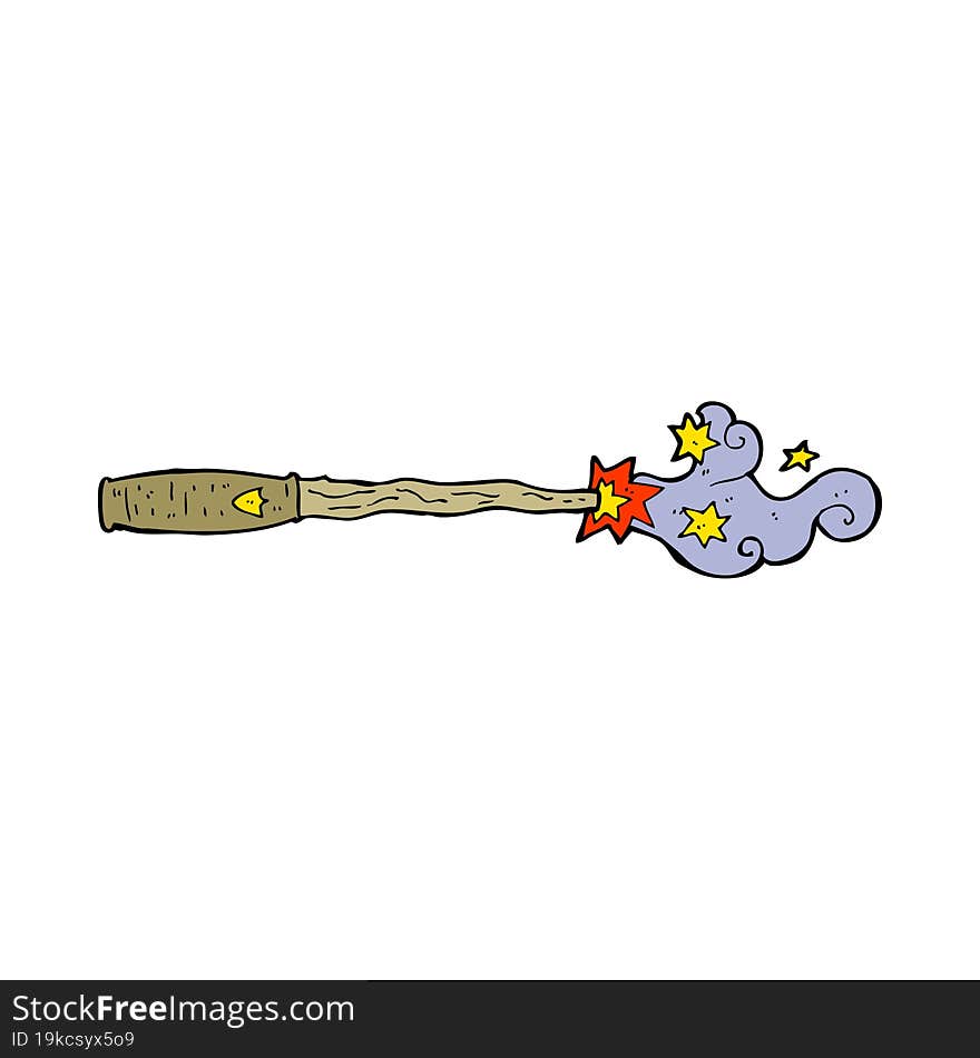 cartoon magic wand