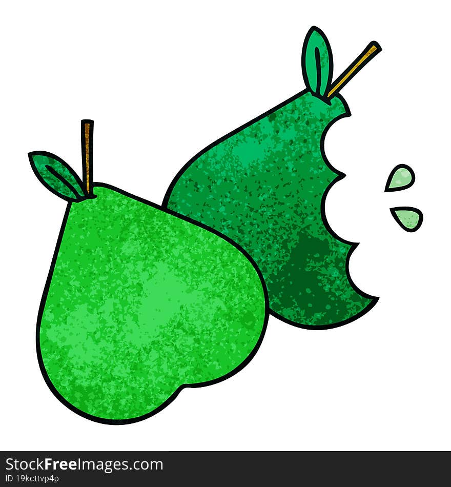 retro grunge texture cartoon pears