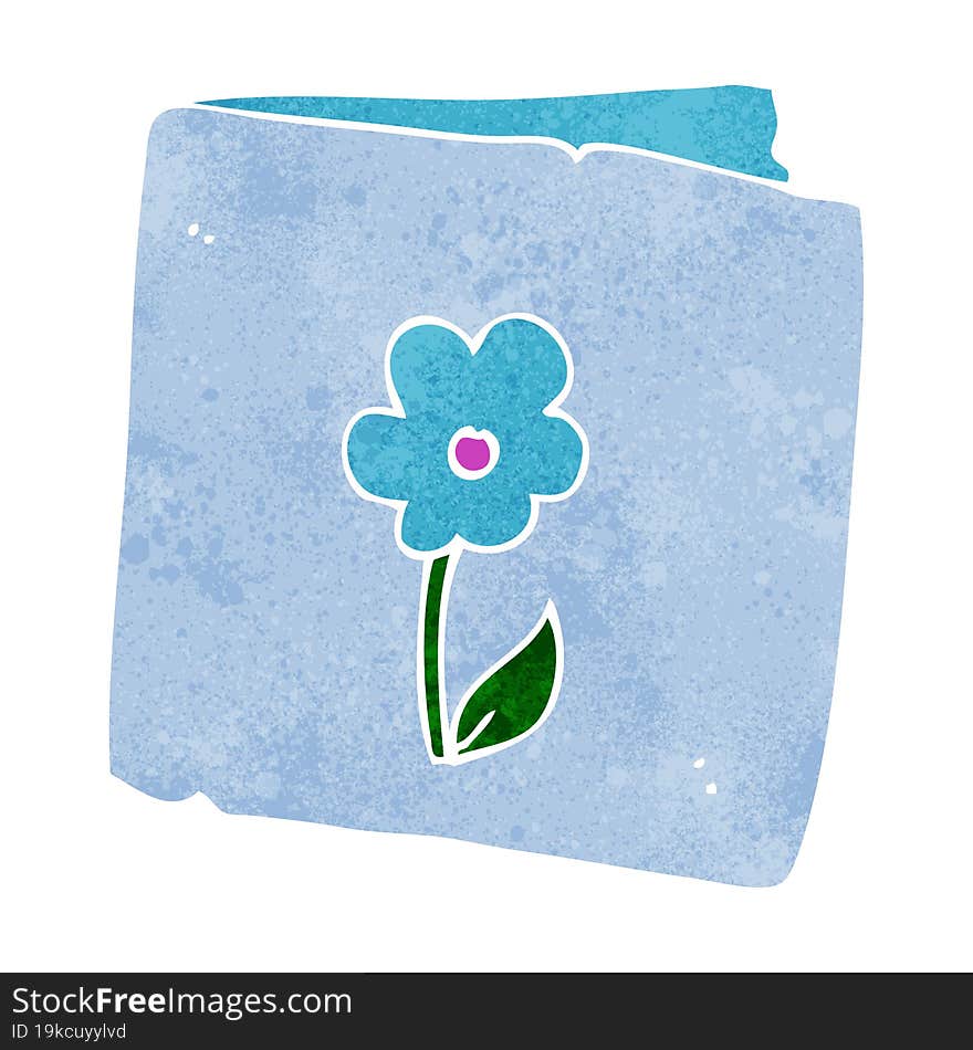 cartoon flower greeting card