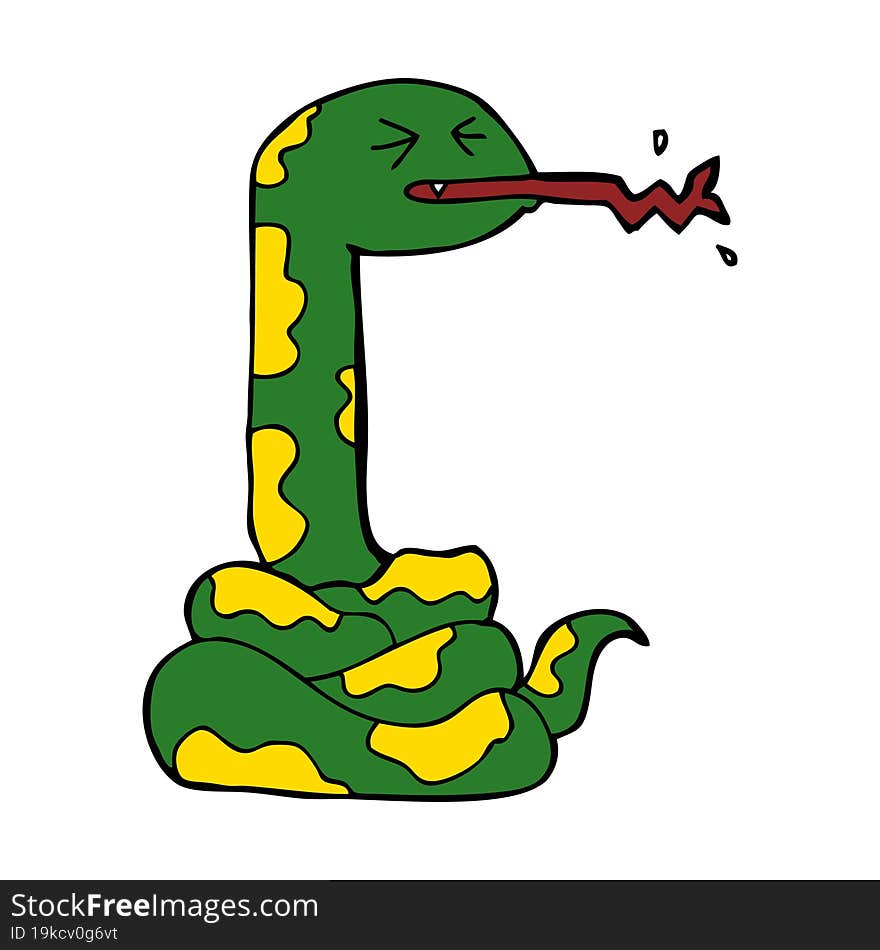 cartoon hissing snake